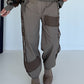 Hose mit City-Statement-Print - taupe