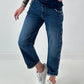 Jeans Hose mit aufwendigen Details  - denim