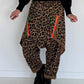Haremhose im Leo-Print - karamell-mehrfarbig