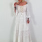 Boho Embroidered Dress - White