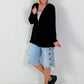 Leichter Blazer mit Patten - schwarz