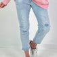 Jeans model "Street Tear" - lichte denim