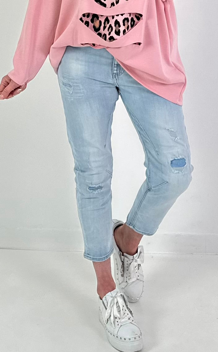 Jeans model "Street Tear" - lichte denim