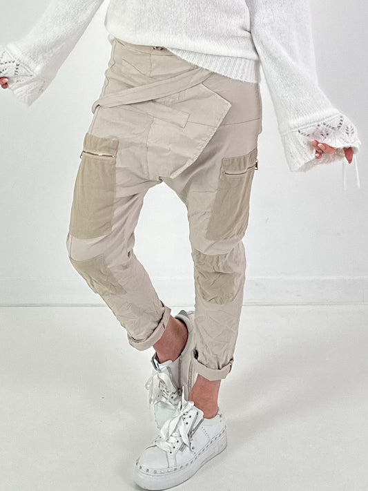 Hose Modell "Urban Strap" - beige
