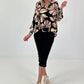 Printed tunic - beige - black