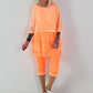 Tunika im Layer-Look - neonorange