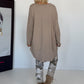 Basic Shirt mit Rundhalsausschnitt - beige
