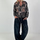 Blusenjacke mit Muster - anthrazit
