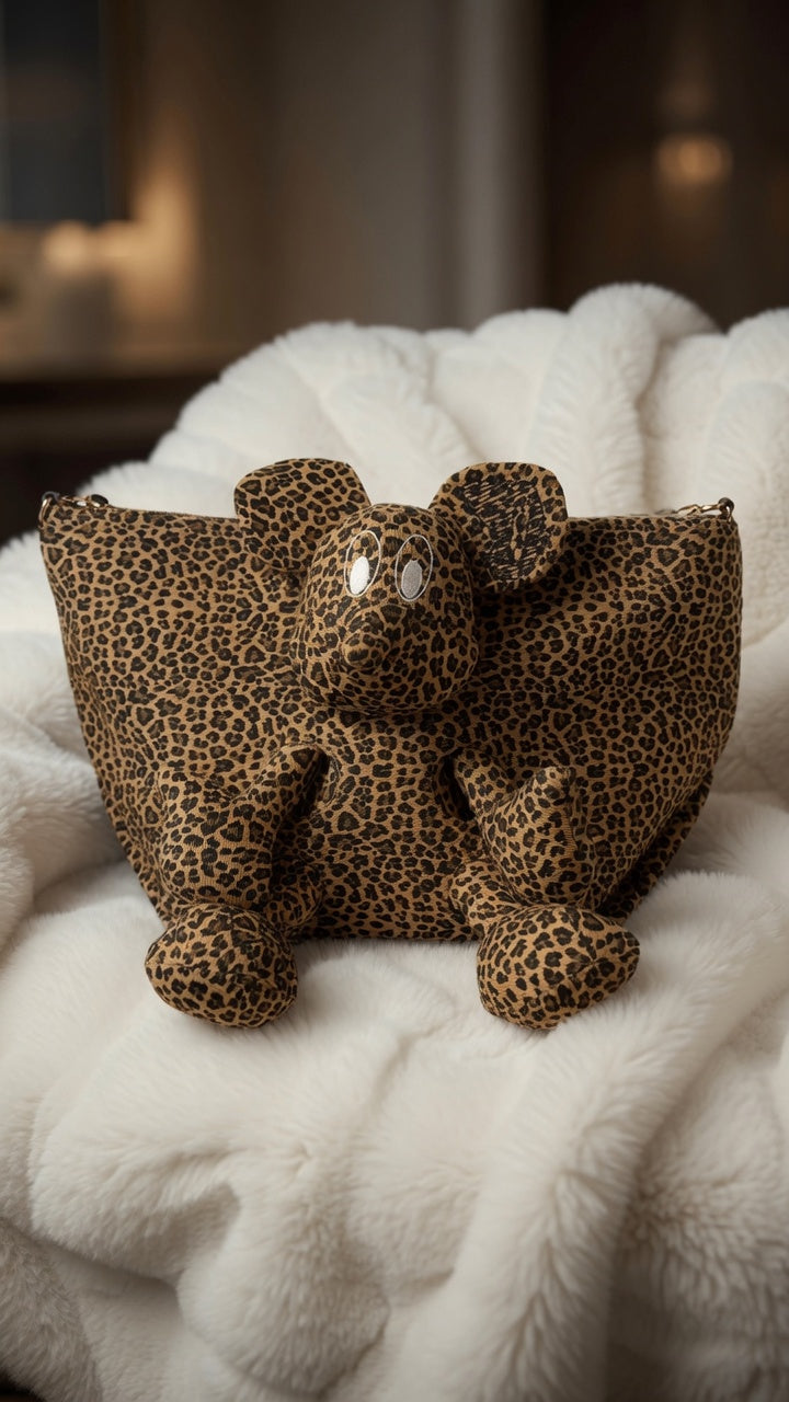 Canvas bag with special details - leopard