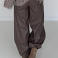 Vegane Lederhose 2 Looks - taupe