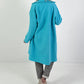 Mantel mit großen Taschen - türkis