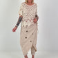 Crochet T-shirt with pattern - beige