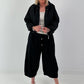 Ballon Jacke mit raffiniertem Kragen - schwarz