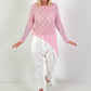 Asymmetrisches Shirt Modell "Lace Layer" - rosa ( lieferbar ab ca. 11.12.25)