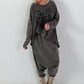 Oversized Sweater mit Paillettenprint - anthrazit
