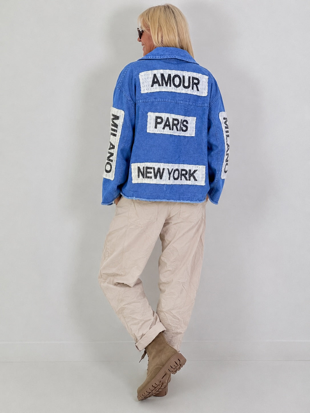 Lässiges Jeanshemd mit Statement Patches- denim