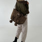Jacke mit Fellkragen - oliv