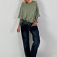 Shirt with half sleeves and stylish outer seams - khaki