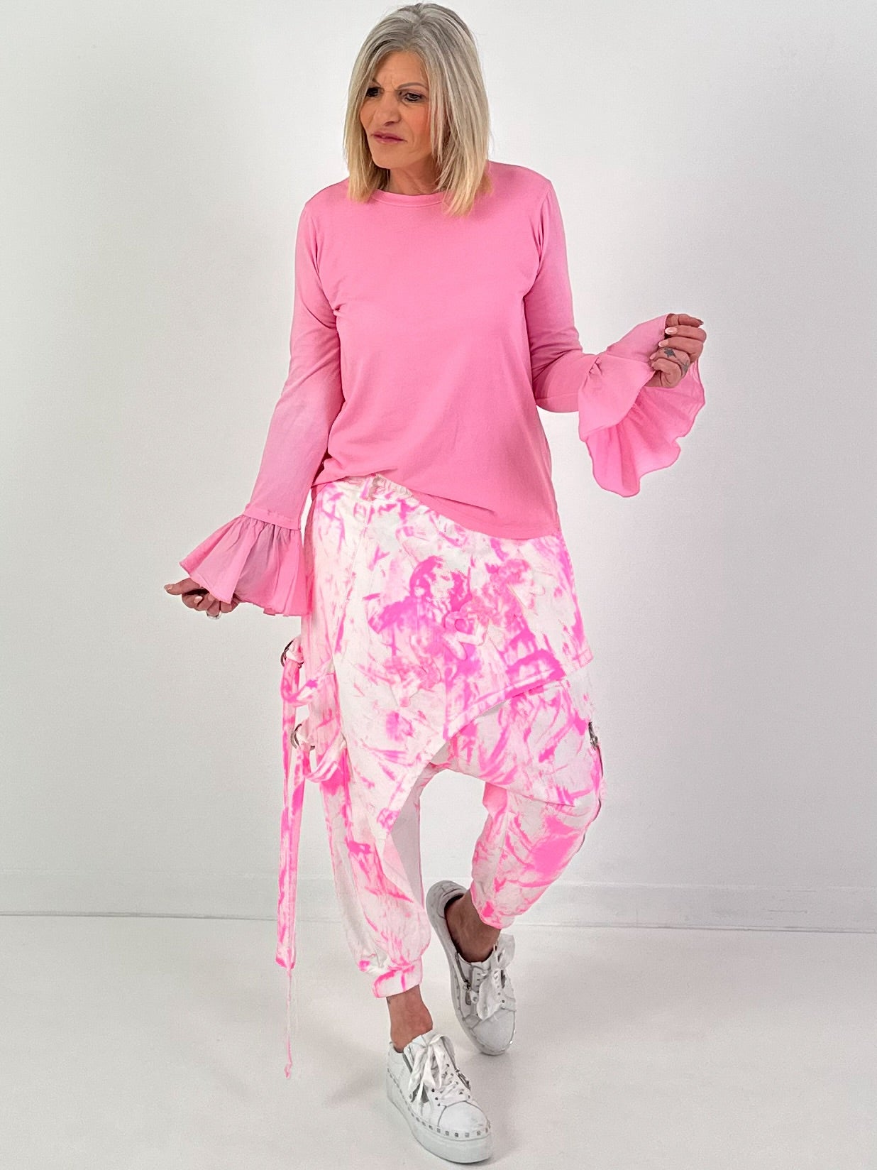 Shirt mit Volantärmeln - 5 Farben