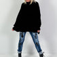 Oversized sweater model "Snuggle Arctic" - black