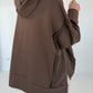 Oversized Hoodie Be Yourself - mokka