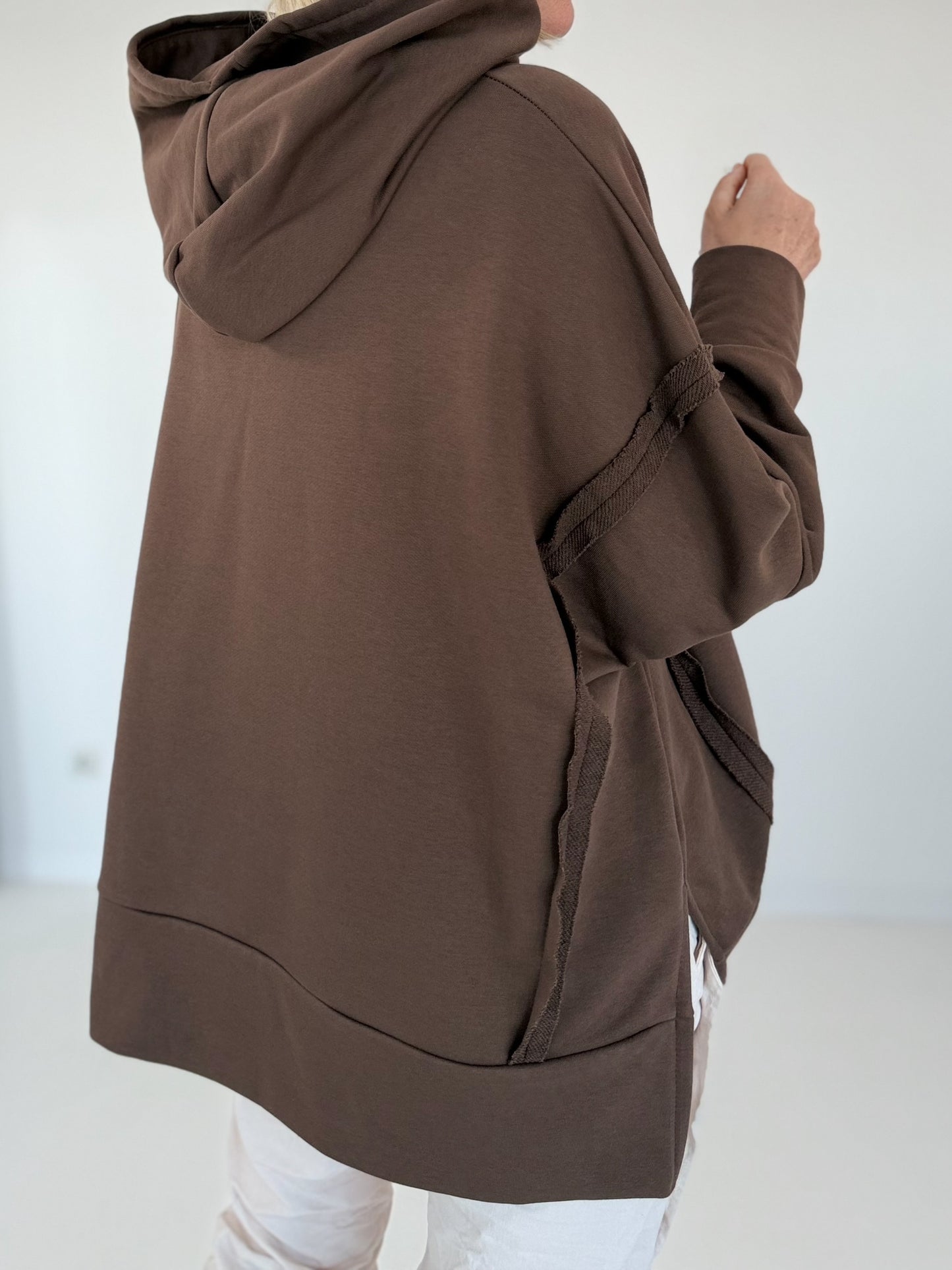 Oversized Hoodie Be Yourself - mokka