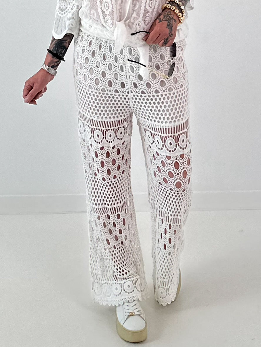 Ibiza Häkelhose - weiss