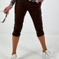 Capri Pants with Tie - chocolate