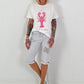 Shorts with patches - light grey