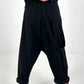 Baggy trousers with wrap - black