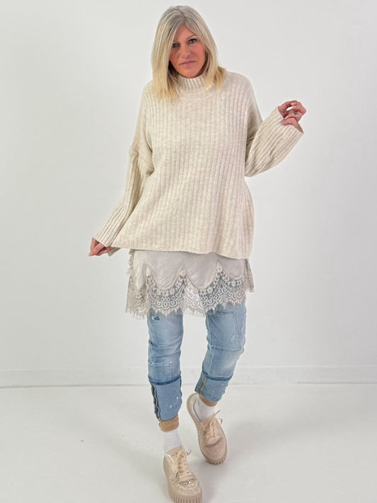 Pullover Modell "Feather Touch" - beige