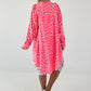 Oversized Leinen-Military Mantel Leo - weiss-neonpink-neonorange