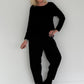 Weicher Basic Pullover - schwarz
