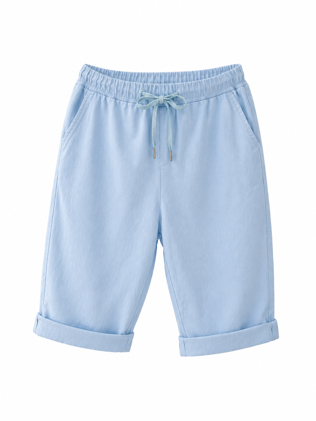 Kurze Hose mit Bindeband - hellblau