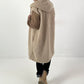 Materiaalmix jas model "Wild Mood" - beige-taupe