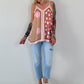 Luftiges Top mit Muster -  rosa - mehrfarbig