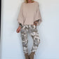 Cargo Hose mit Camouflage-Print - taupe-grau-mehrfarbig