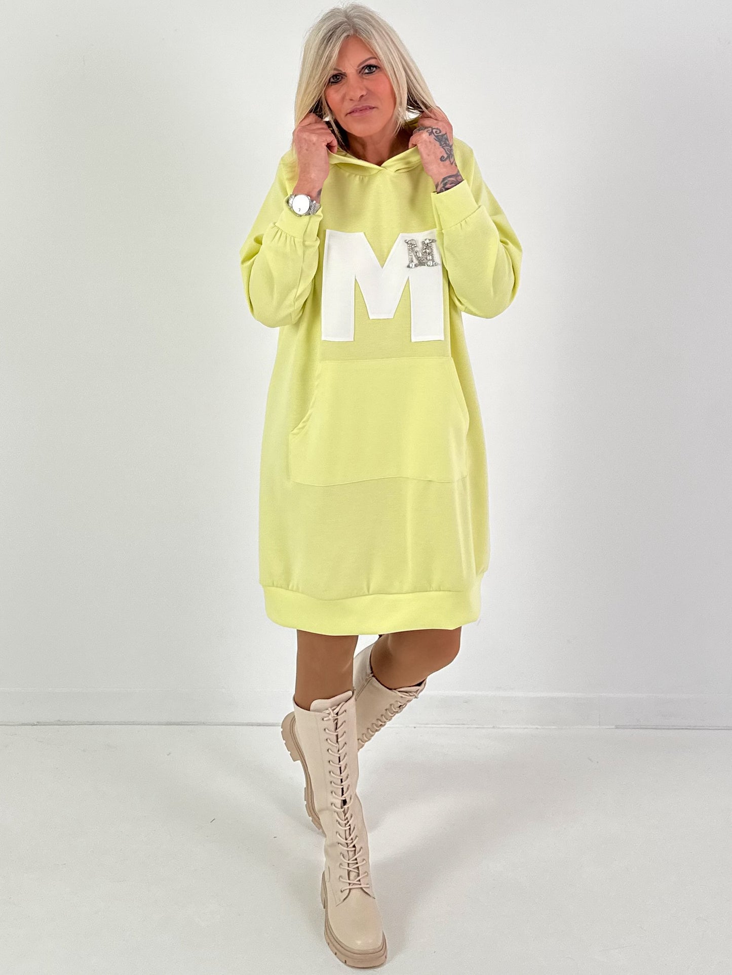 Long Hoodie/Dress Model "Edition M" - yellow