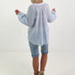 Boho Blouse with Elaborate Details - light blue