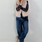 Stylish faux fur vest - beige