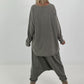 Haremhose mit aufgesetzter Tasche - khaki