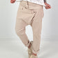 Baggy Hose mit Doppelbund - beige