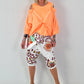 Tunika mit integrierten Top - neonorange