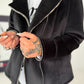 Biker Jacke - schwarz