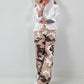 Balloon Linen Trousers with Fringe Details - taupe