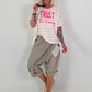 T-Shirt Trust the Timing - ecru-rosa