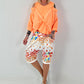 Tunika mit integrierten Top - neonorange