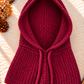 Grobrippstrick Balaclava - burgundi