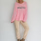 Weicher Pullover Whatever - rosa