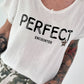 T-Shirt in edlem Materialmix -weiss
